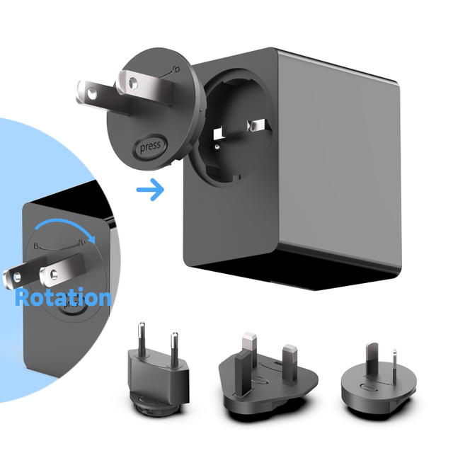 Universal GaN III 140W USB-C PD3.1 Power Supply with 2 USB C ports
