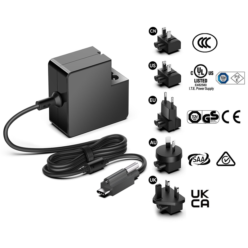 65W Wall Mount Universal Power Adapter with Screw Lock