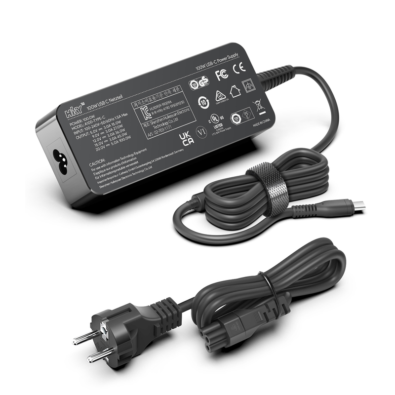 100W USB C PD Power Supply Black Color