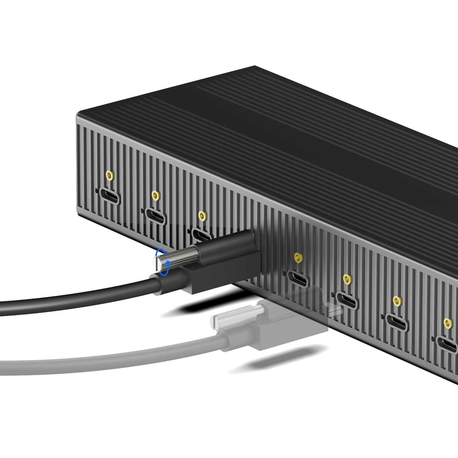 Portable USB C Charging Hub 8 Ports