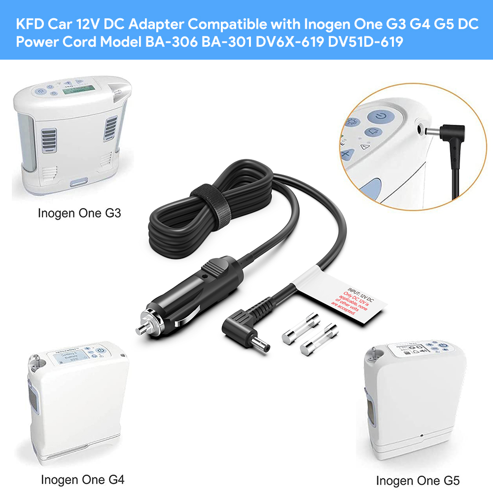 12V Portable CPAP Oxygen Concentrator DC Car Charger 