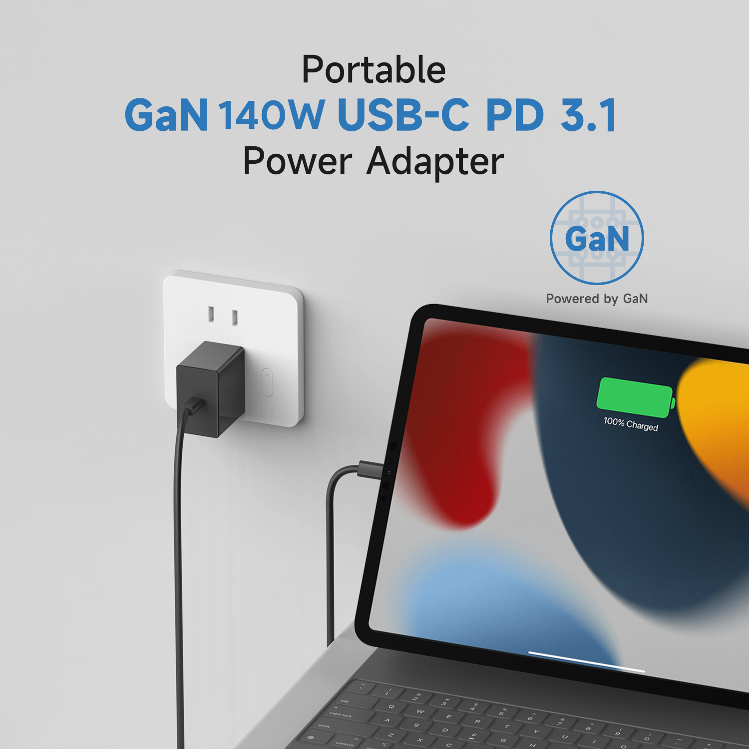 GaN III 140W USB-C PD Power Supply UK Plug