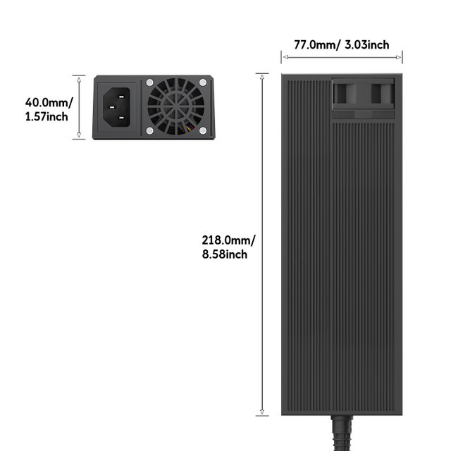GaN 20V28A 560W AC DC Power Adapter with A Fan