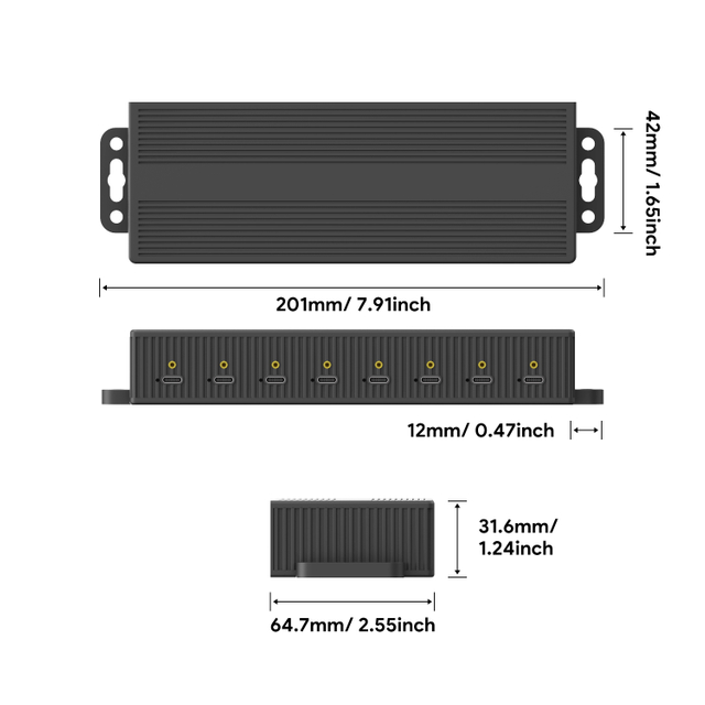 USB C Charing Hub 8 Ports